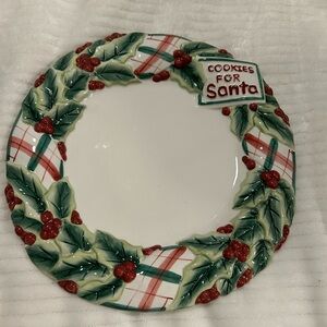Fitz & Floyd essentials Cookies for Santa Christmas platter